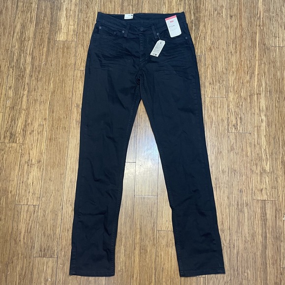 LEVIS 511 Slim Fit Jeans Mens 32x34 Black Stretch Denim Casual Streetwear NWT - Picture 1 of 5